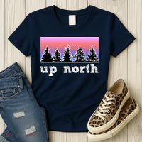 UpNorth Sunset Pine Tree Lake Life Nature Women's T-Shirt thumb 3