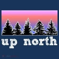 UpNorth Sunset Pine Tree Lake Life Nature Kids Sweatshirt thumb 2