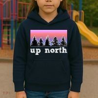UpNorth Sunset Pine Tree Lake Life Nature Kids Hoodie thumb 3