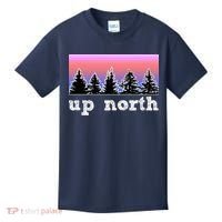 UpNorth Sunset Pine Tree Lake Life Nature Kids T-Shirt thumb 0