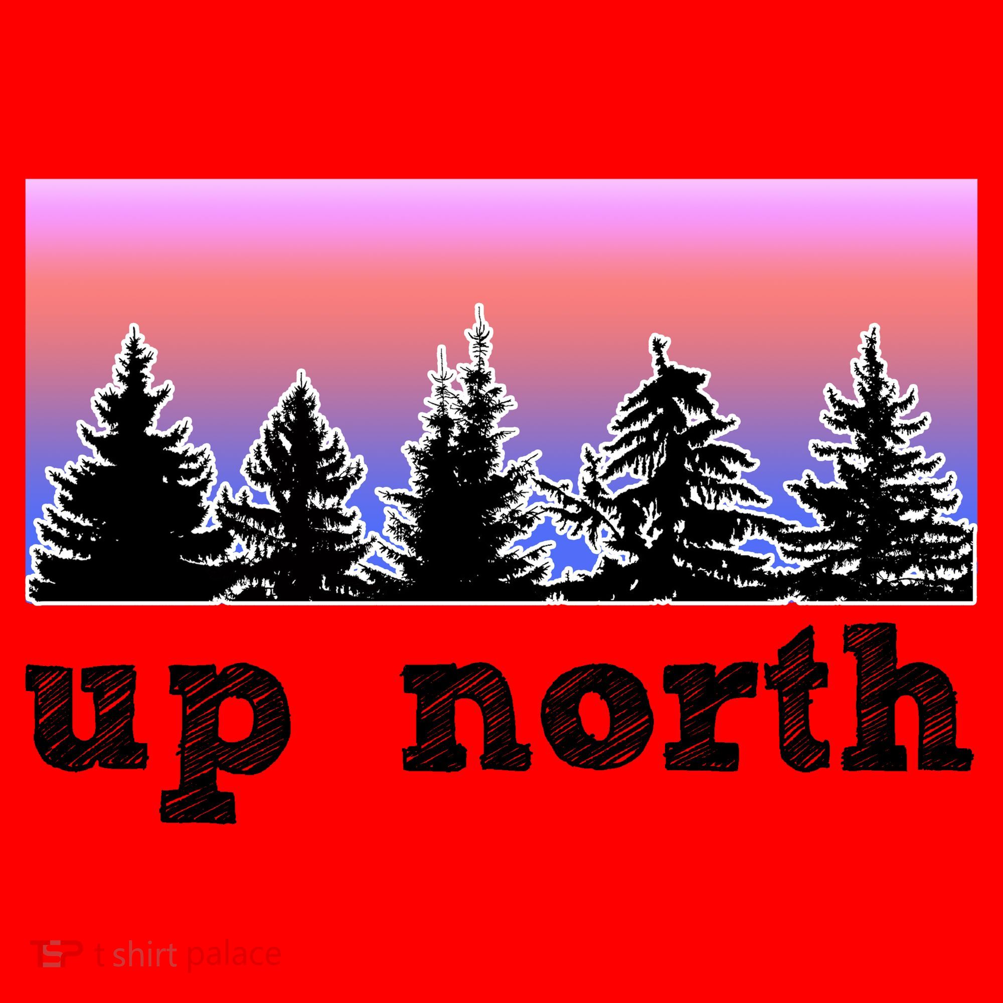 UpNorth Sunset Pine Tree Lake Life Nature Santa Hat