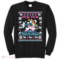 Unicorn Pew Pew Madafakas Ugly Christmas Sweater Sweatshirt thumb 0