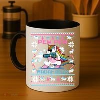 Unicorn Pew Pew Madafakas Ugly Christmas Sweater Coffee Mug thumb 4
