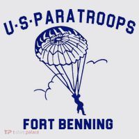 US Paratroops Paratroopers Fort Benning WW2 Womens Funnel Neck Pullover Hood thumb 2