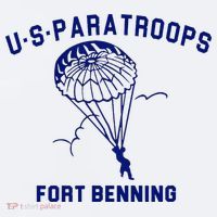 US Paratroops Paratroopers Fort Benning WW2 Sueded Cloud Jersey T-Shirt thumb 2