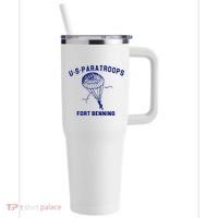 US Paratroops Paratroopers Fort Benning WW2 40oz Vacuum Insulated Stainless Steel Travel Tumbler thumb 0
