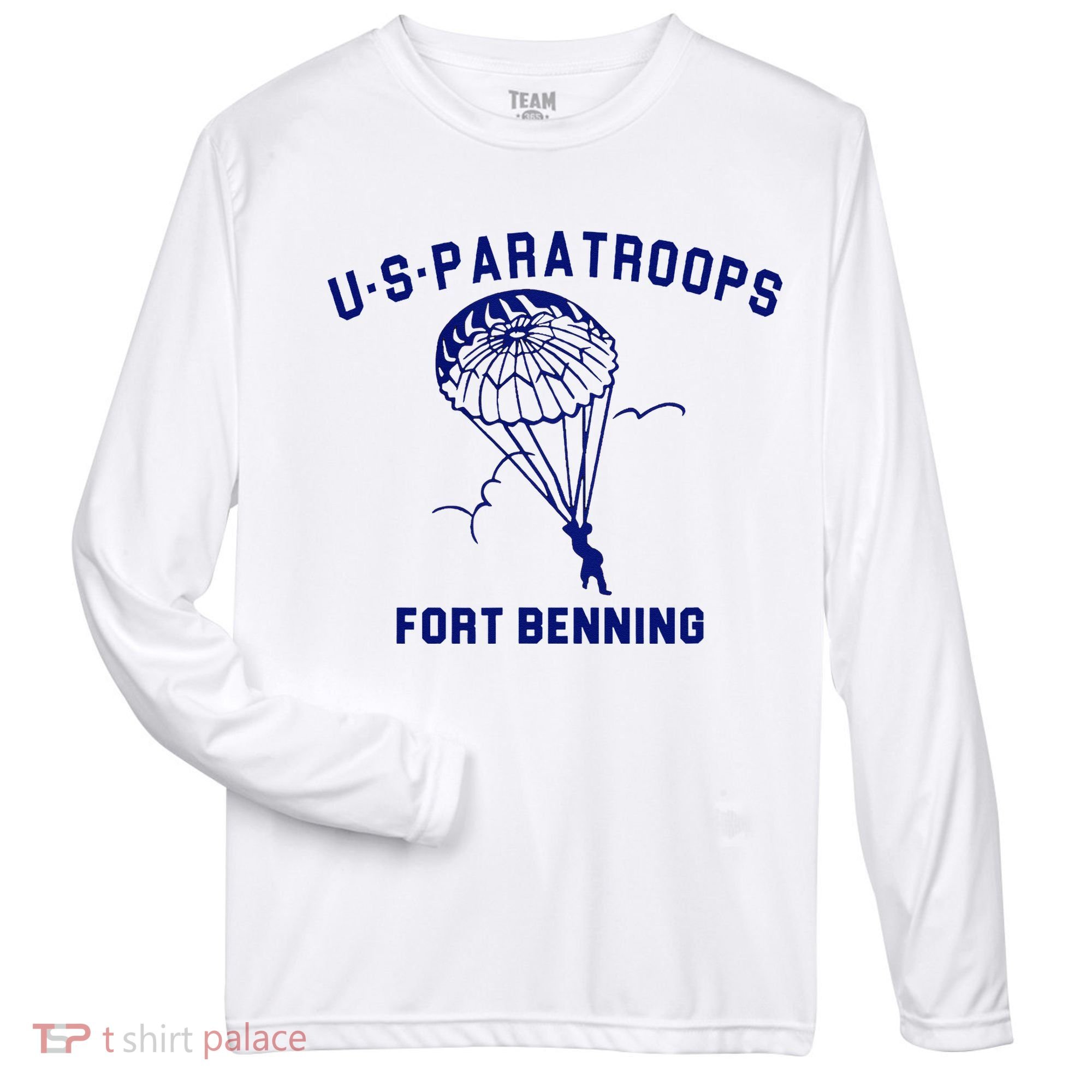 US Paratroops Paratroopers Fort Benning WW2 Zone Performance Long-Sleeve T-Shirt