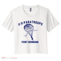 US Paratroops Paratroopers Fort Benning WW2 Women's Crop Top Tee thumb 0
