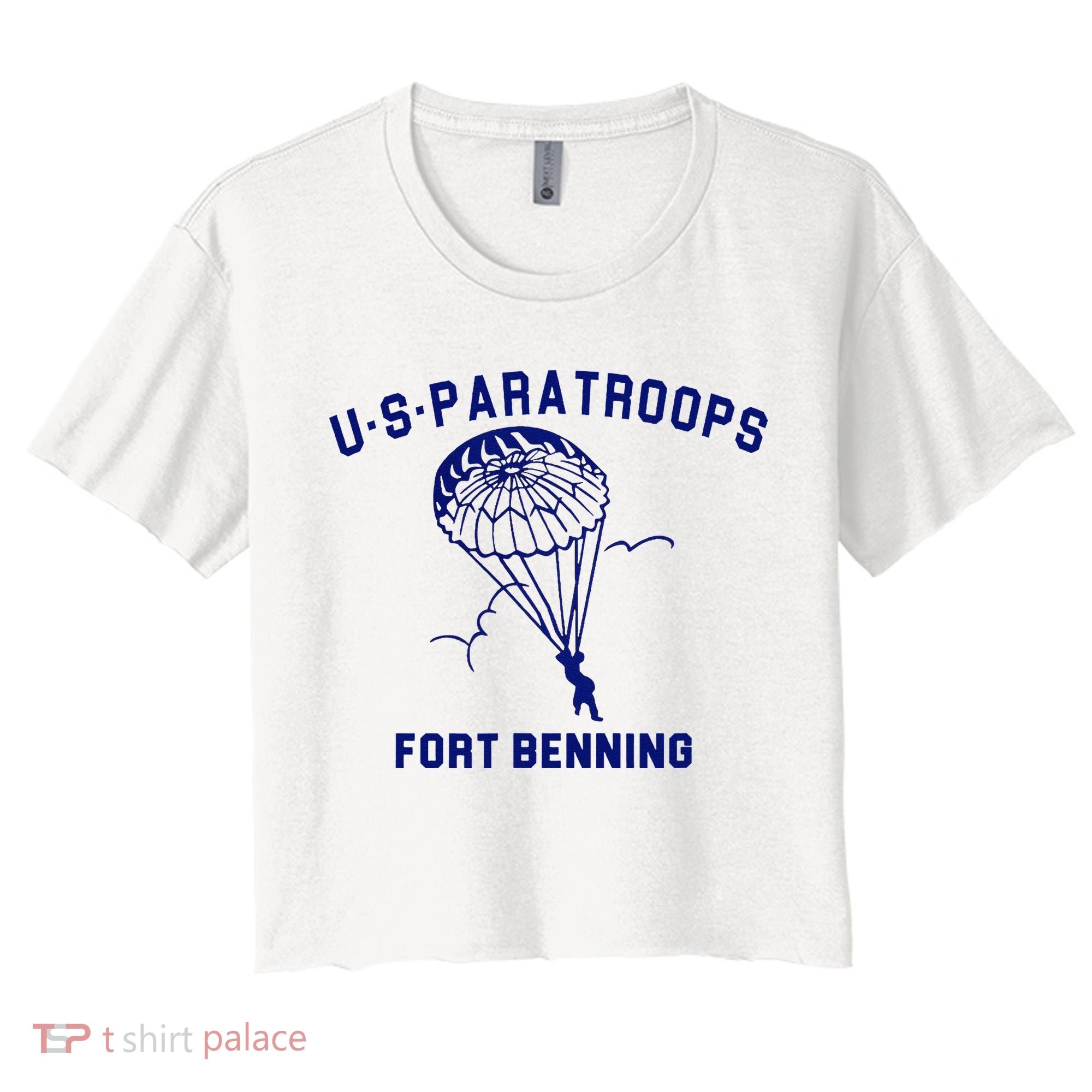 US Paratroops Paratroopers Fort Benning WW2 Women's Crop Top Tee