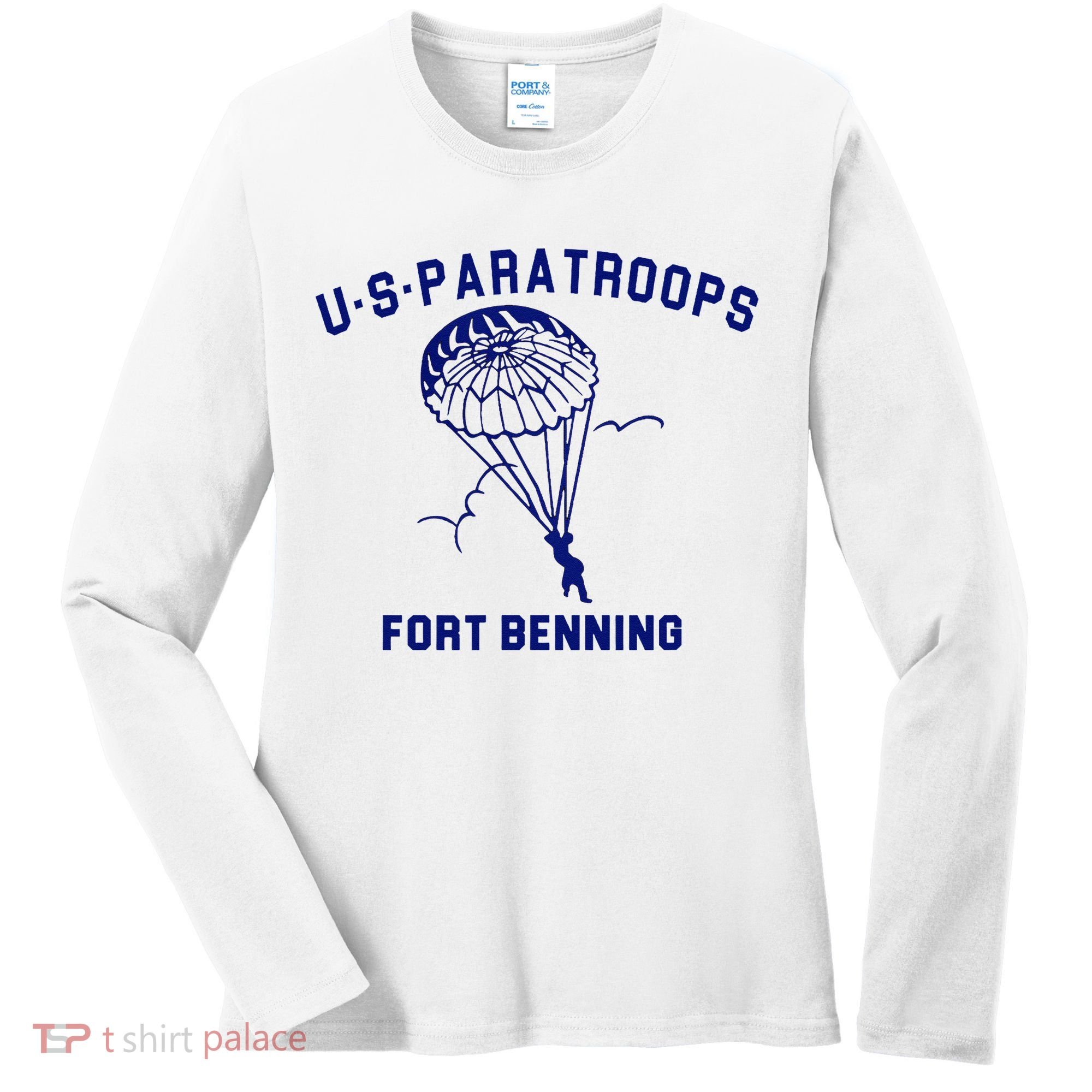 US Paratroops Paratroopers Fort Benning WW2 Women's Long Sleeve Shirt
