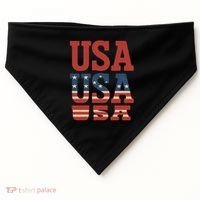 USA Patriotic Print USA-Made Doggie Bandana thumb 0
