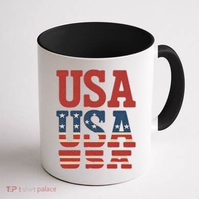 USA Patriotic Print Coffee Mug back