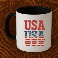 USA Patriotic Print Coffee Mug thumb 2