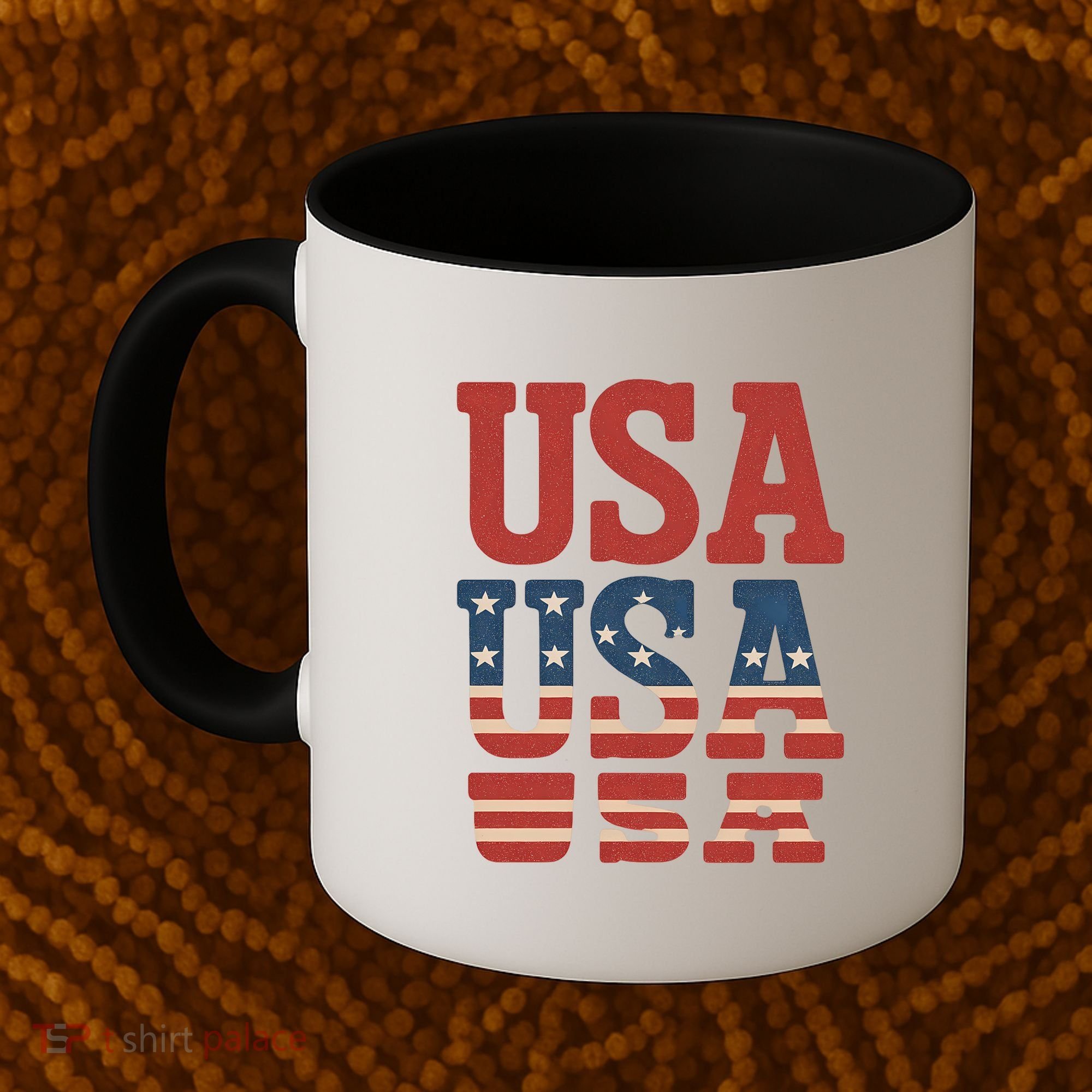 USA Patriotic Print Coffee Mug