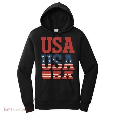 USA Patriotic Print Women's Hoodie