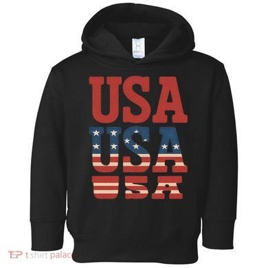 USA Patriotic Print Toddler Hoodie