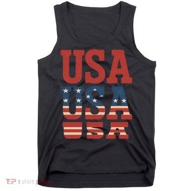 USA Patriotic Print Tank Top