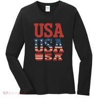 USA Patriotic Print Women's Long Sleeve Shirt thumb 0