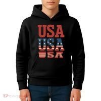 USA Patriotic Print Kids Hoodie thumb 4