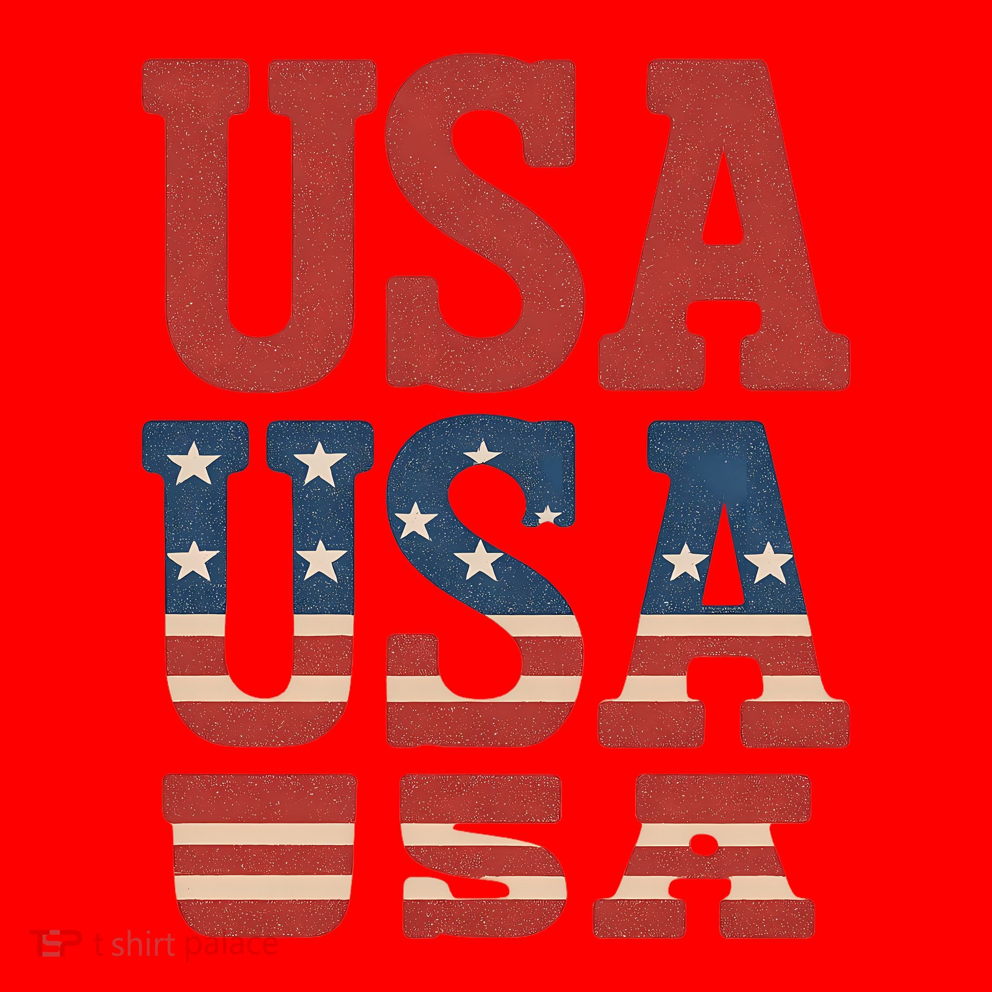 USA Patriotic Print Santa Hat