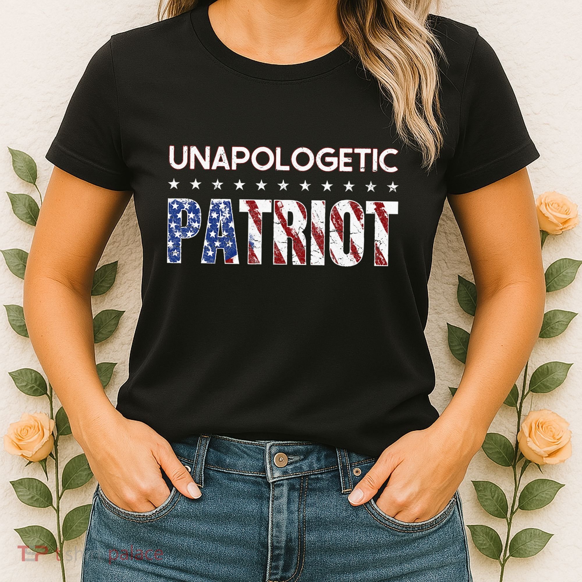 Unapologetic Patriot Patriotic American Conservative Women's T-Shirt