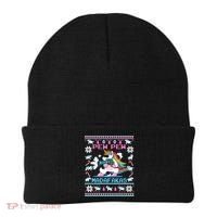 Unicorn Pew Pew Madafakas Ugly Christmas Sweater Beanie thumb 0