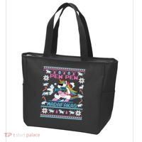 Unicorn Pew Pew Madafakas Ugly Christmas Sweater Tote Bag thumb 3