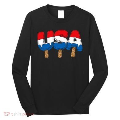 USA Popsicle Summer Celebrations Beach Party Long Sleeve Shirt