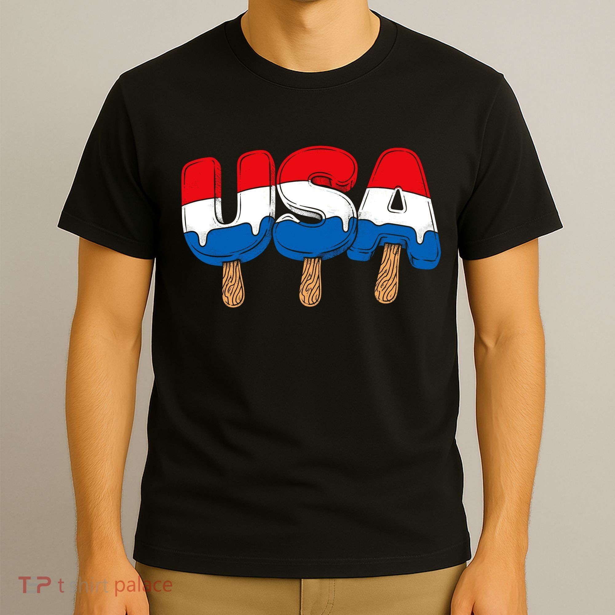 USA Popsicle Summer Celebrations Beach Party T-Shirt