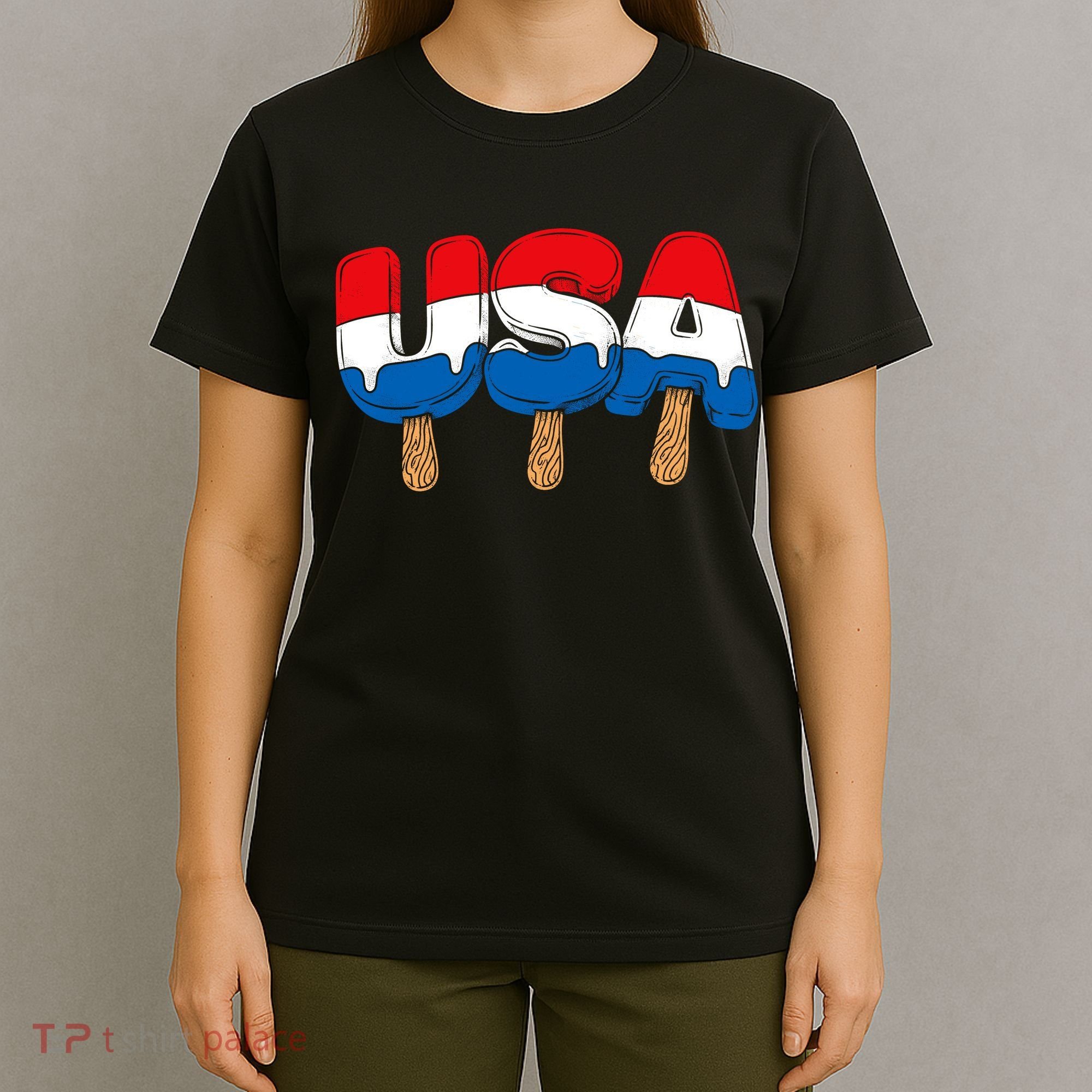 USA Popsicle Summer Celebrations Beach Party T-Shirt