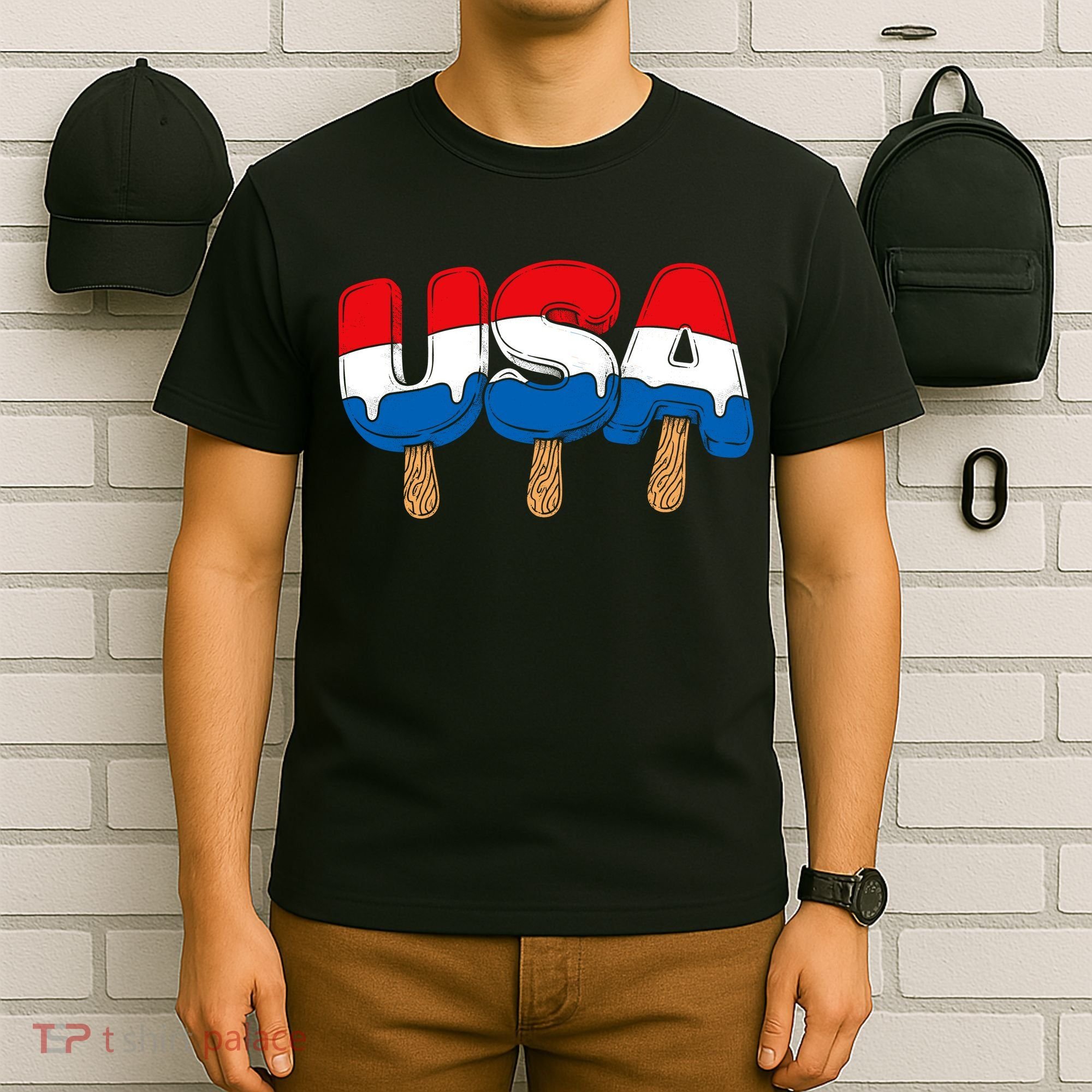 USA Popsicle Summer Celebrations Beach Party T-Shirt
