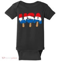 USA Popsicle Summer Celebrations Beach Party Baby Bodysuit thumb 0