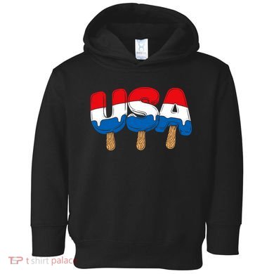 USA Popsicle Summer Celebrations Beach Party Toddler Hoodie