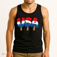 USA Popsicle Summer Celebrations Beach Party Tank Top thumb 3