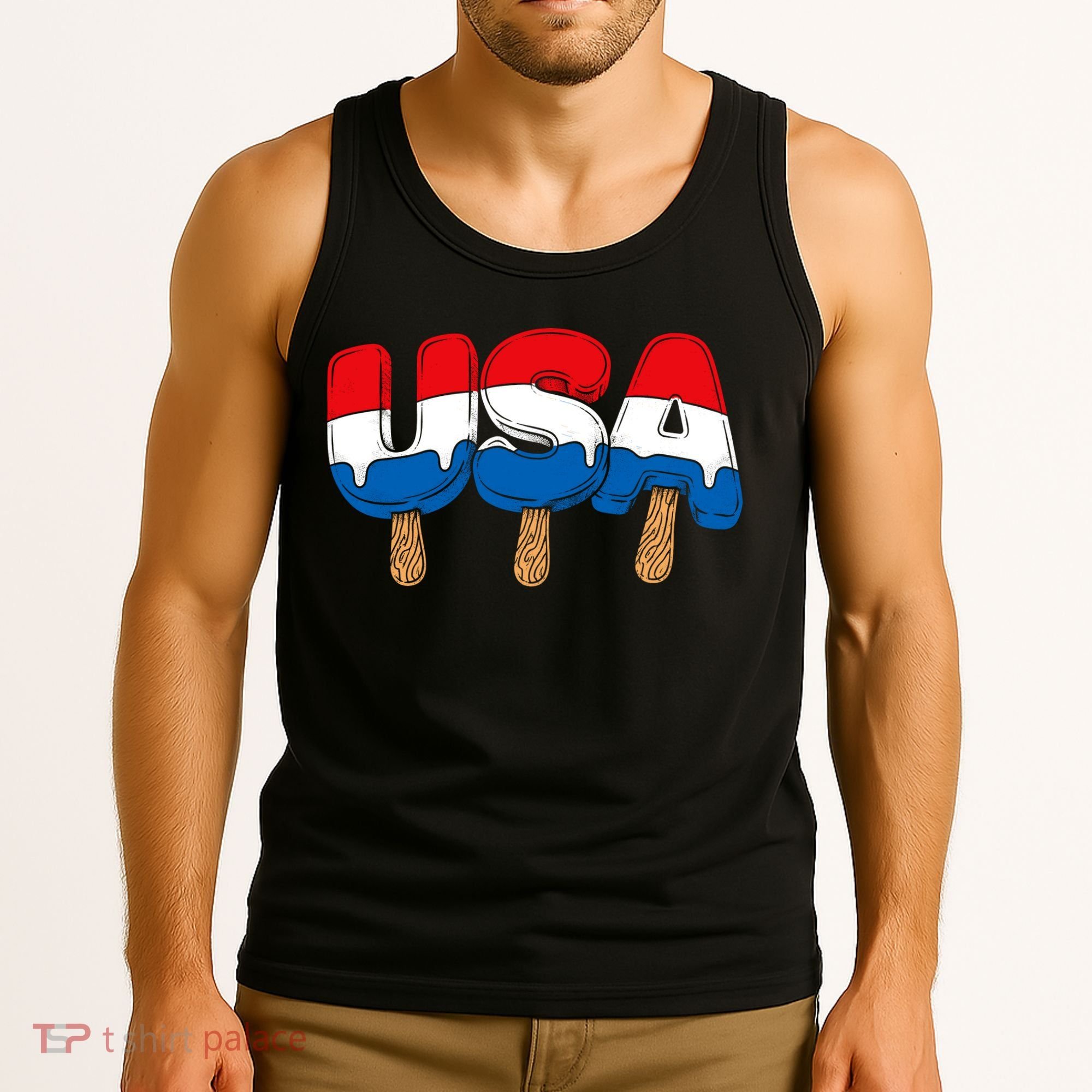 USA Popsicle Summer Celebrations Beach Party Tank Top