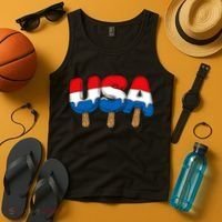 USA Popsicle Summer Celebrations Beach Party Tank Top thumb 4
