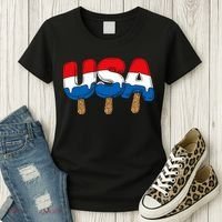 USA Popsicle Summer Celebrations Beach Party Women's T-Shirt thumb 3