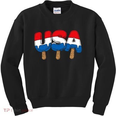 USA Popsicle Summer Celebrations Beach Party Kids Sweatshirt