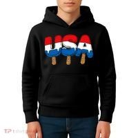 USA Popsicle Summer Celebrations Beach Party Kids Hoodie thumb 4