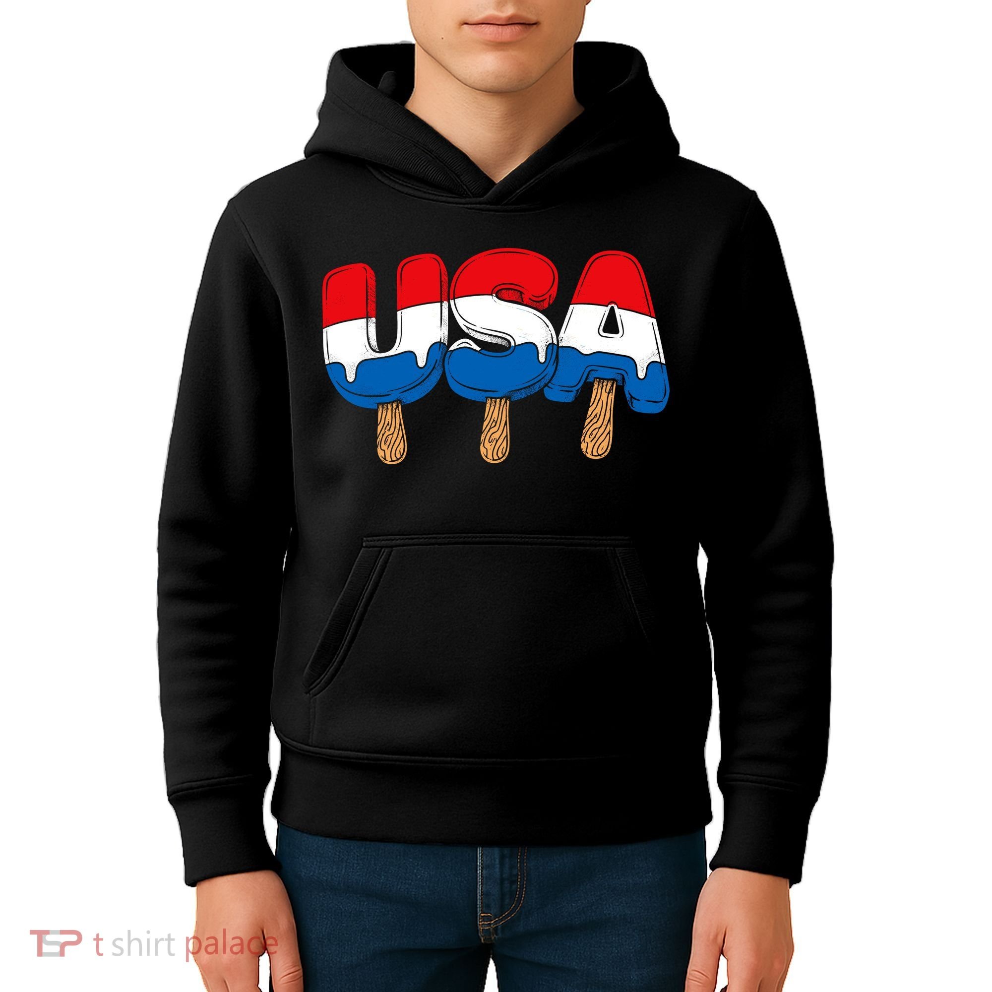 USA Popsicle Summer Celebrations Beach Party Kids Hoodie