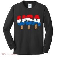 USA Popsicle Summer Celebrations Beach Party Kids Long Sleeve Shirt thumb 0