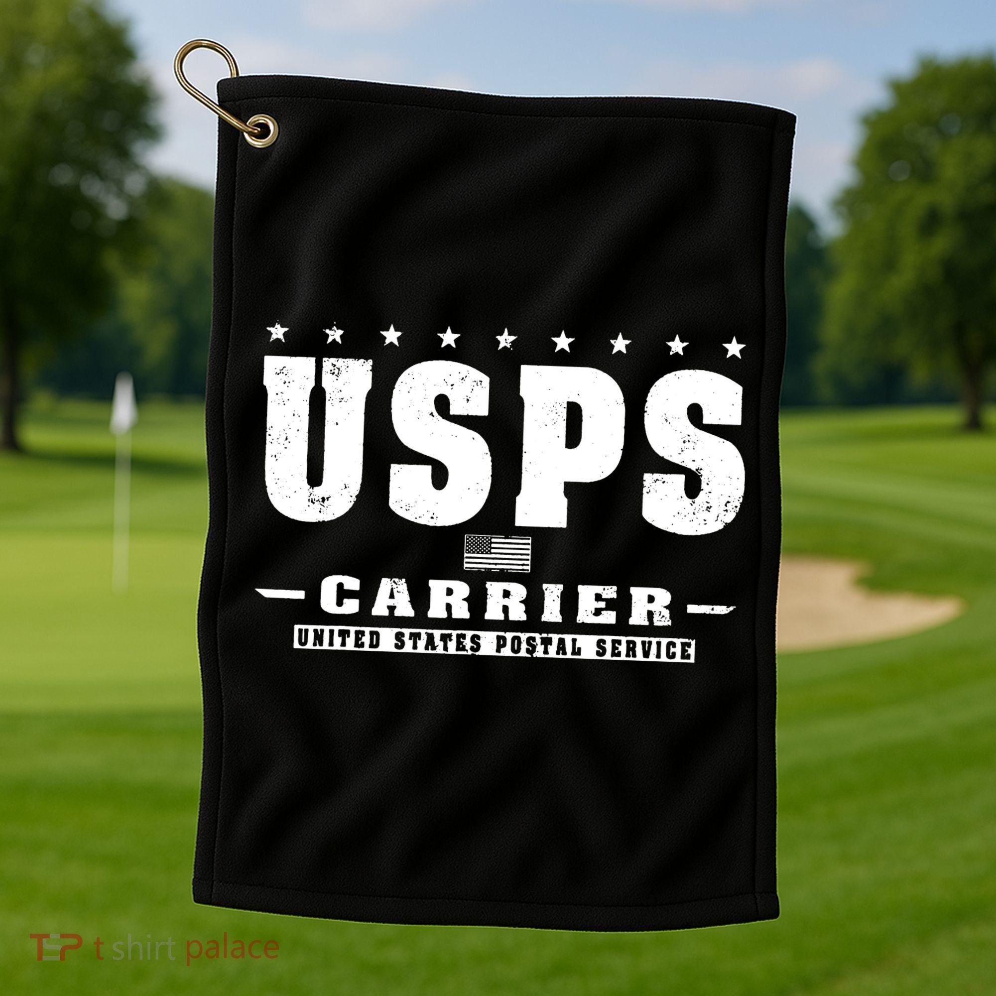 Us Postal Service Carrier Distressed Golf Towel