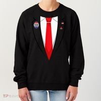 Usa President Trump Suit Halloween 2024 Women's Sweatshirt thumb 0