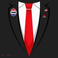 Usa President Trump Suit Halloween 2024 Golf Towel thumb 3