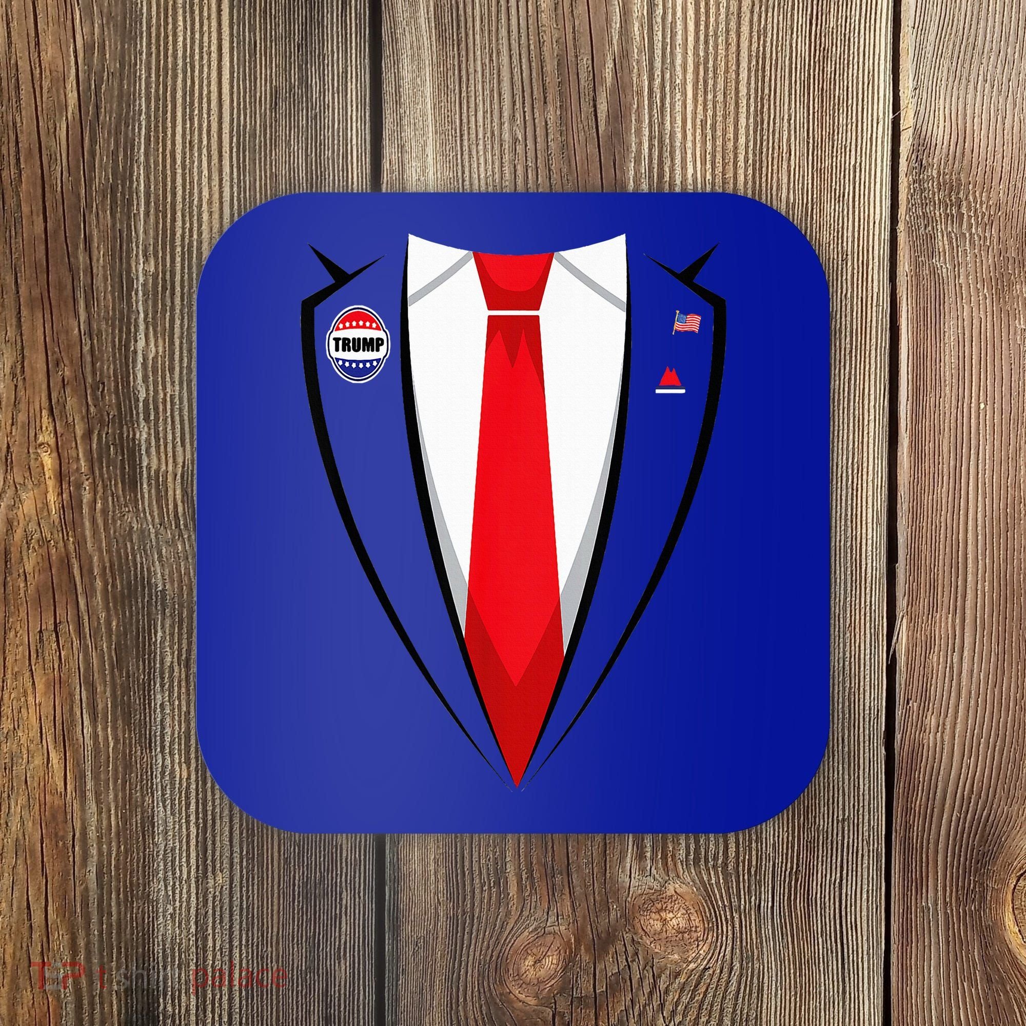 Usa President Trump Suit Halloween 2024 Coaster