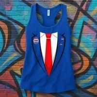 Usa President Trump Suit Halloween 2024 Women's Tank Top thumb 3