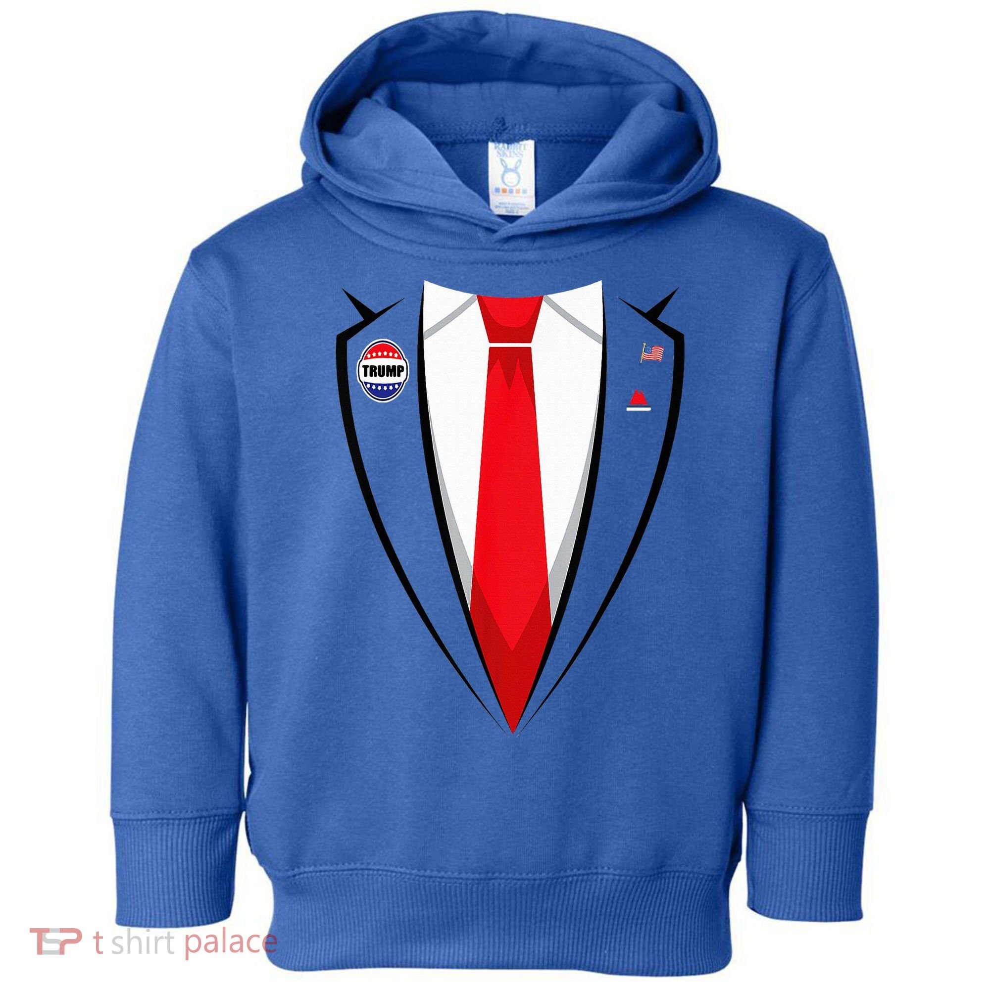 Usa President Trump Suit Halloween 2024 Toddler Hoodie