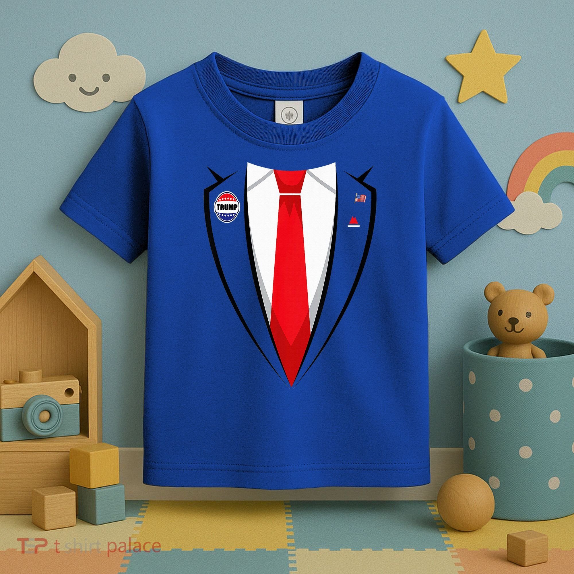 Usa President Trump Suit Halloween 2024 Toddler T-Shirt