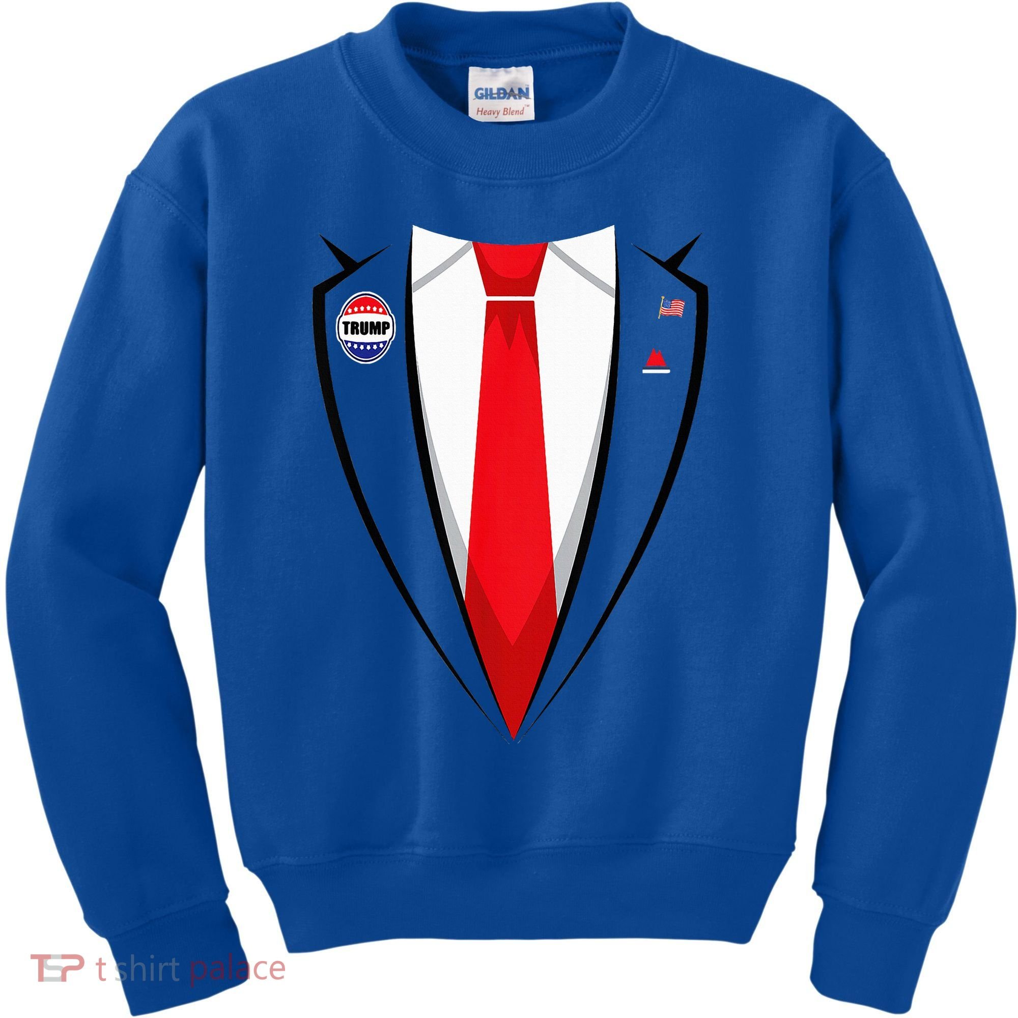 Usa President Trump Suit Halloween 2024 Kids Sweatshirt