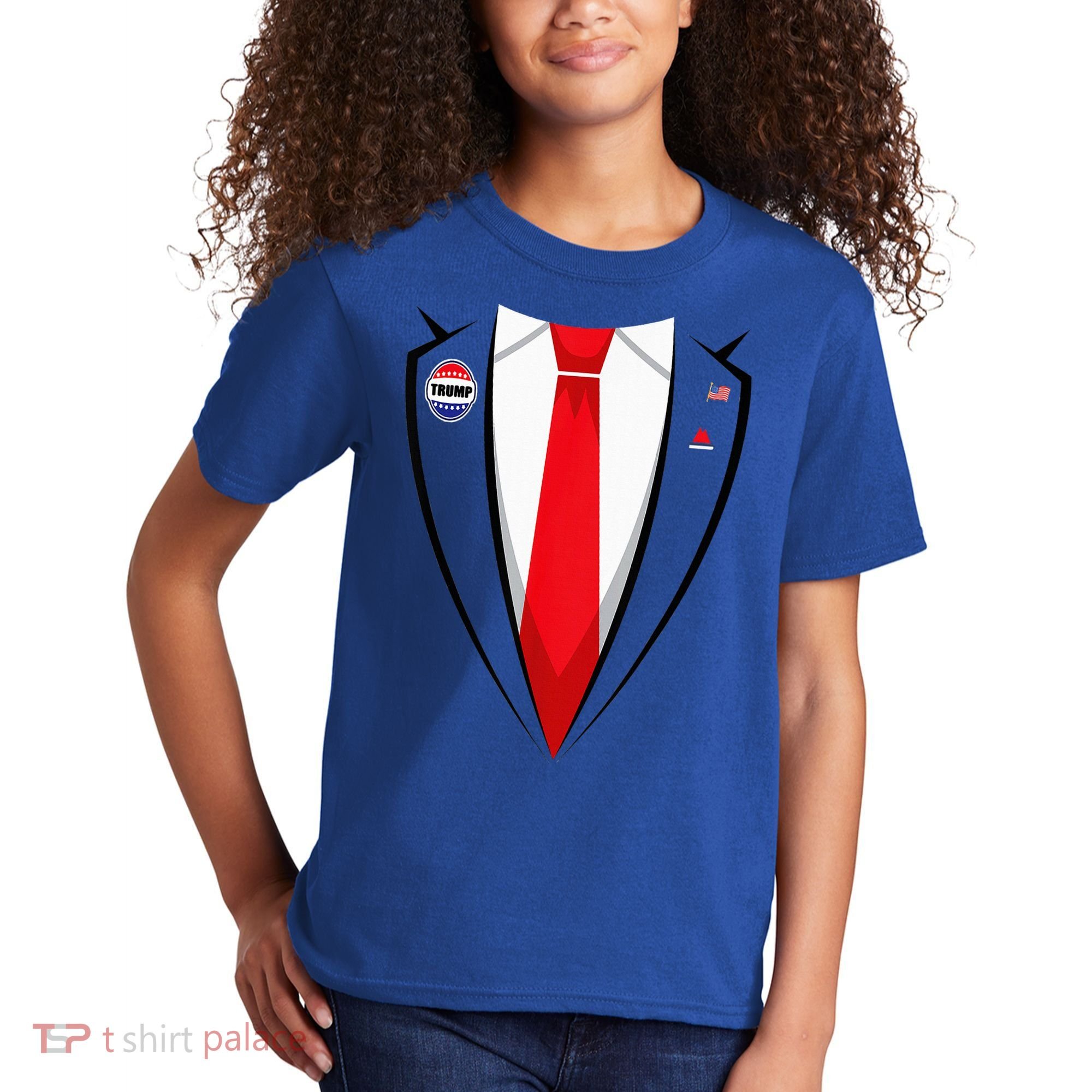 Usa President Trump Suit Halloween 2024 Kids T-Shirt